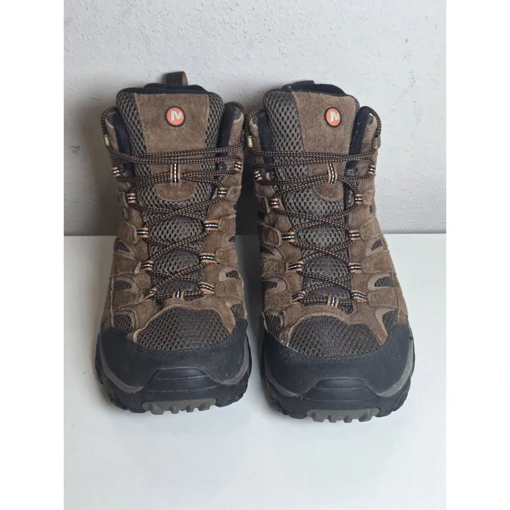Merrell Mens Size 14 Earth Moab Mid Waterproof Hiking Boots Men's 14 Excellent
